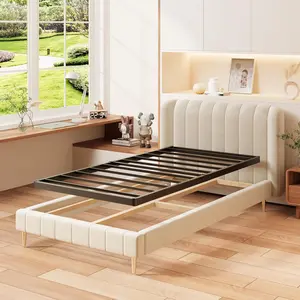 1.6 Inch Bunkie Board  Low Profile Heavy Duty Metal Box Spring  Bed Base Sturdy Mattress Foundation, Easy Assembly, Noise Free, Black