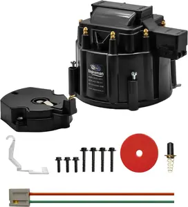 Male HEI Distributor Cap and Rotor Kit for SBC BBC 283 305 307 327 350 396 454 V8 Engines Performance Replacement for K549, 8416, 400, 454 Distributor Cap Assembly