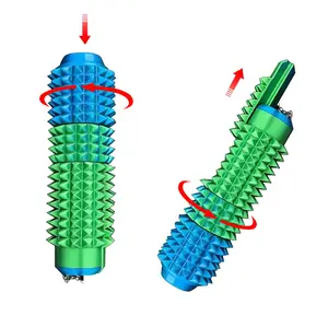 Rotatable Spiked Stress Relief Keychain Adult Version 3D Printed Pain Stimulation Sensory Toy Pocket Tool for Anxiety Relief Soft Squishy Silicone Maker