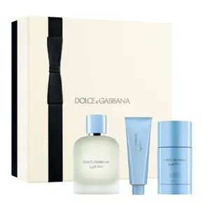 Light Blue by Dolce & Gabbana 3Pcs Set ( 3.4oz EDT + 1.7oz S/G + 2.6oz Deo Stick ) for MEN