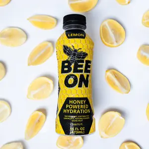 BEE-ON 4 PACK LEMON - Honey Powered Hydration Beverage - 1440mg Electrolyte Sports Drink Beverage - Maximize recovery, Restore Energy