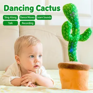 Emoin Talking Cactus Toy, Interactive Toys Dancing Cactus Toy Mimicking Repeating What You Say, Toddler Infant Baby Toys Gifts for 6 7 8 9 10 Month Old Baby Toys for 1 2 3 Year Old Boy Girl squishy series