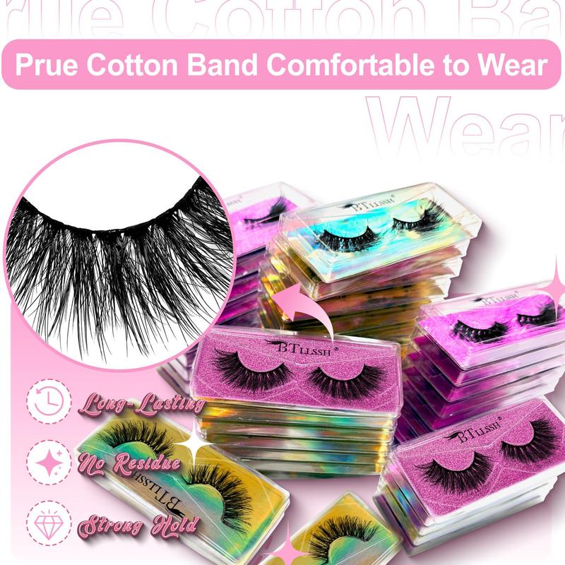 17/18 mm Volumized False Eyelashes, 54 Pairs Natural-Look Eyelash Extensions, Self-Grafting Curl Lashes for Eye Makeup Enhancement, High-Quality Fluffy Cosmetic Lash Extensions for Women & Girls #TOP PICKS