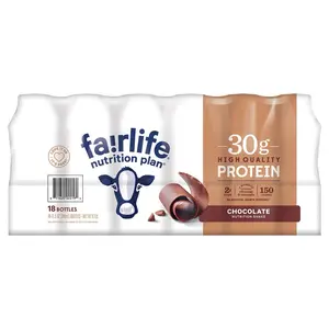Nutrition plan high protein chocolate drink  - 30g protien - low sugar - lactose free - delicious fair life Beverage shake 30 grams