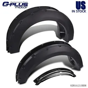 Fit For 2015-17 Ford F-150 Textured Black Pocket Rivet Wheel Fender Flares Cover Fit For 2015-17 Ford F-150 Textured Black Pocket Rivet Wheel Fender Flares Cover