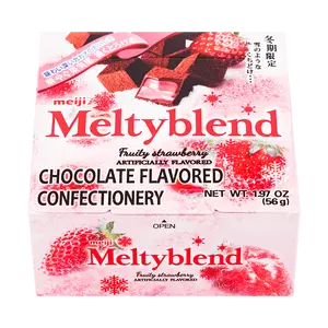 MEIJI Meltyblend Fruity Strawberry Chocolate - Soft Fudge Candy, 1.97oz
