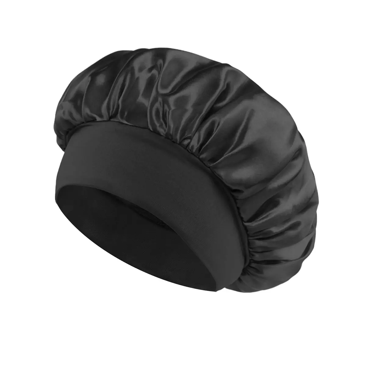 Luxury Satin Hair Bonnet for Women, Plain Double Layer Waterproof Sleep and Shower Cap for Frizz Control and Hydration, Sleep Bonnet, Basic, Reusable Shower Caps, Polyester, Shampoo Cap, Adjustable