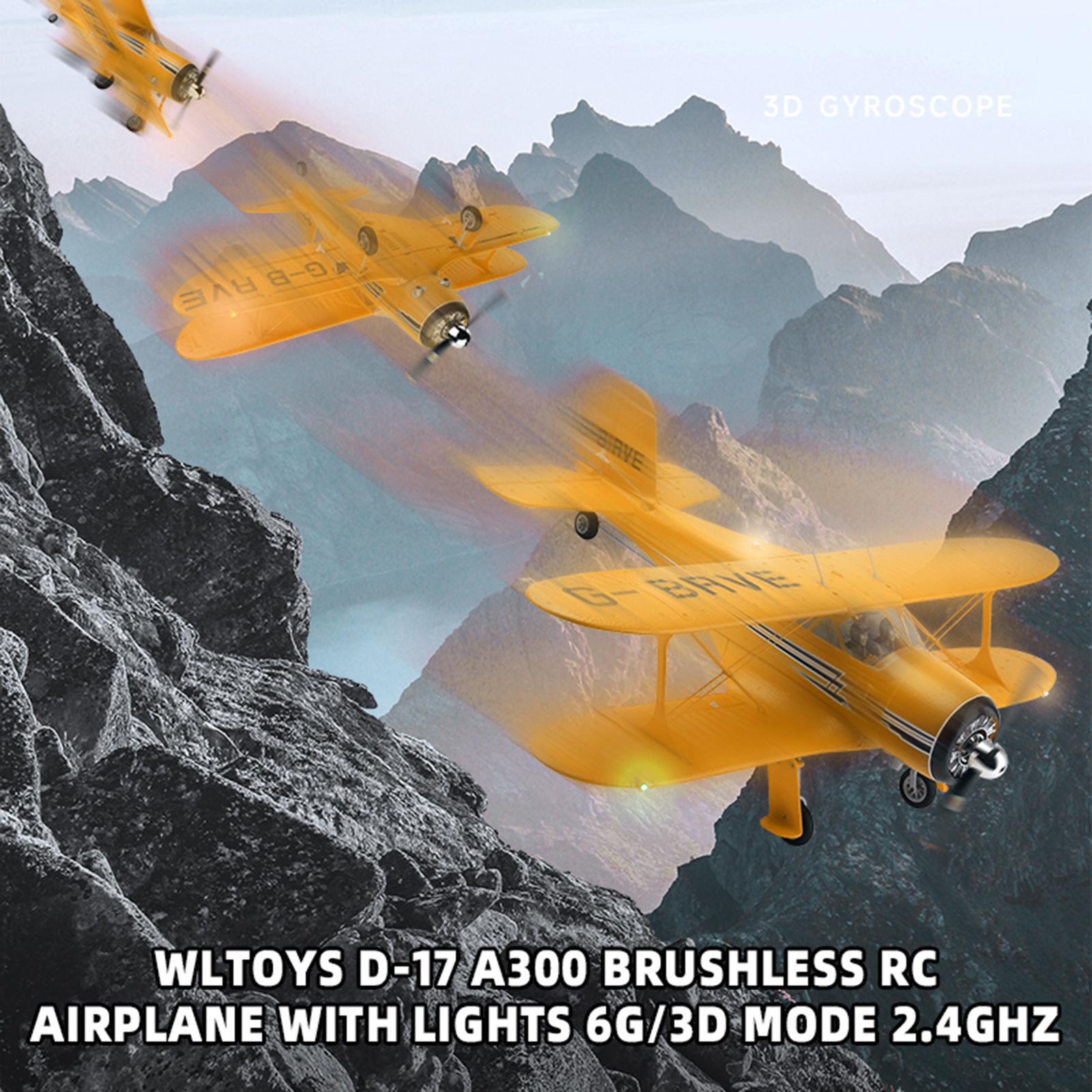 Brushless RC Airplane  D-17 A300 With Lights 6G/3D Mode 2.4Ghz Kid Toy