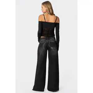 Vyxen Vintage Washed Low Rise Baggy Jeans