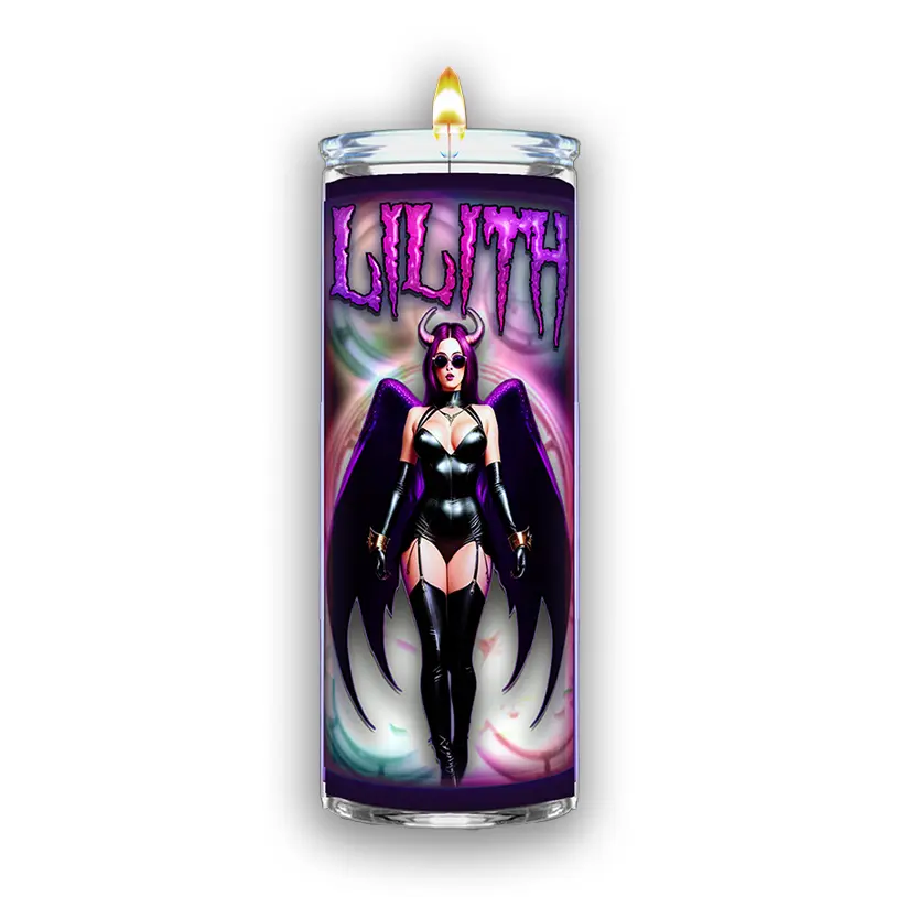 Lilith Deity Candle - Mesopotamian & Jewish Mythology Symbol of Feminine Strength & Independence