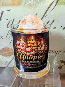 Unique Candle Designs By Kaneca - Peach Pie Candle. 13 oz. Large Dessert Candle