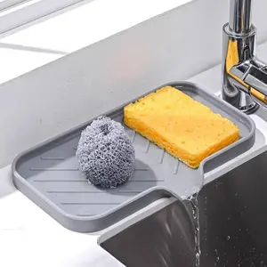 Silicone Sink Drain Mat, 1 Count Non-slip Sink Drying Mat, Kitchen  Sink Storage Rack, Kitchen Accessories, Drain Pan