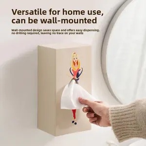 Simple Fun Paper Towel Box, Home Living Room Tea Table Dining Bedroom Napkin Holder, Cute Creative Paper Box for Daily Use, Tissue Dispenser