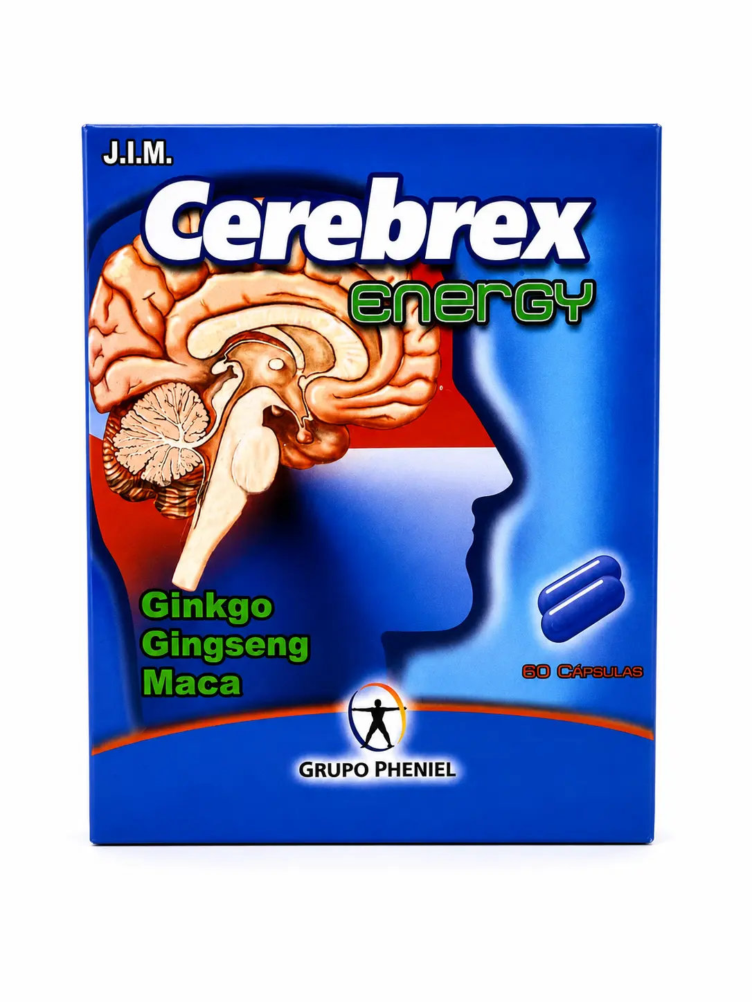 Cerebrex Energy - Reforzado con Ginkgo Bilova, Gigsen, Maca - 60 Capsulas - Cerebrex Energy - Vitamin Supplement Complex Formula - Gingko Bilova, Gingsen, Maca - 60 Capsules - Daily Support Supplement