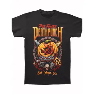 Five Finger Death Punch Got Your Six Halloween T-Shirt - Black -   - For Music Fans - Perfect Gift for Halloween