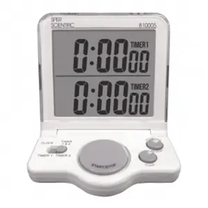 212 MAIN Digital Adjustable Timer - Sports & Outdoor Stopwatch with Large White Display, Wall Mount, Dual Channels