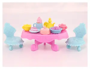 10 pc mini accessories for lps pets, included chairs dest food and drink bundle set Compatible with lps Shorthair Cat Collie Husky Puppy Cocker Spaniel bunny fox figure toy(B42)