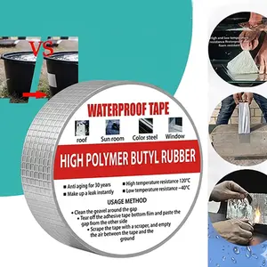 【PRO SEALING TECH】 Butyl Waterproof Tape Multi Purpose for Plumbing and HVAC Professionals Extra Wide Adhesive Strip for Structural Sealing and Waterproofing Jobs