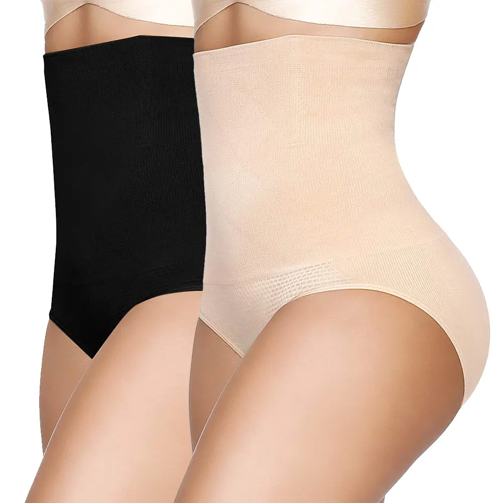 Women's Shaper Panty in Soft Nylon Blend, Solid Butt-Lifting Underwear with Smoothing Waist Control