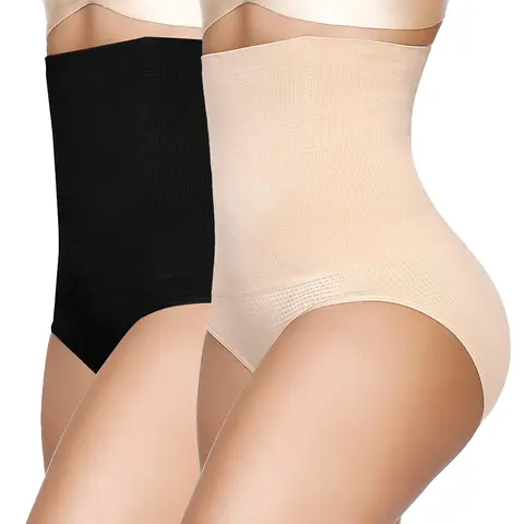 Women's Shaper Panty in Soft Nylon Blend, Solid Butt-Lifting Underwear with Smoothing Waist Control, Stretchy, Basic, Brief Cut