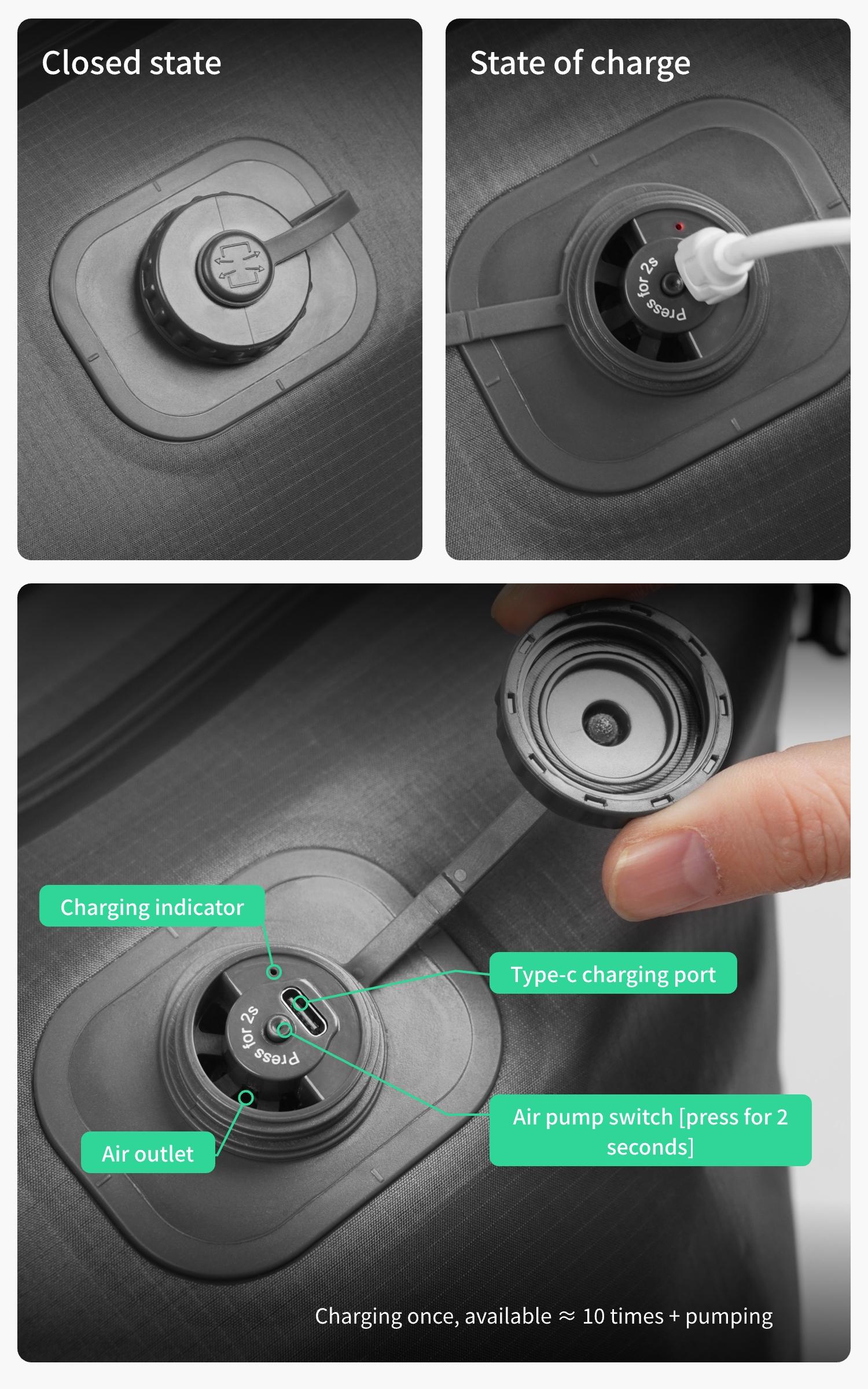 【CHAOFANJI】4-pack/Integrated vacuum bag/Automatic vacuum bag/Comes with rechargeable air pump/Travel compression bag