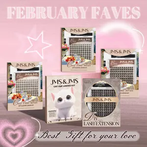 Spiky Manga Lash Kit l JMS&JMS Manga Collection l Fairy,Sidespike,Victory,Coco,Kitty,Princess Kit, DIY Eyelash Extension, Waterproof Week Long Lasting Anime Lash Makeup Cosmetic Feb Faves