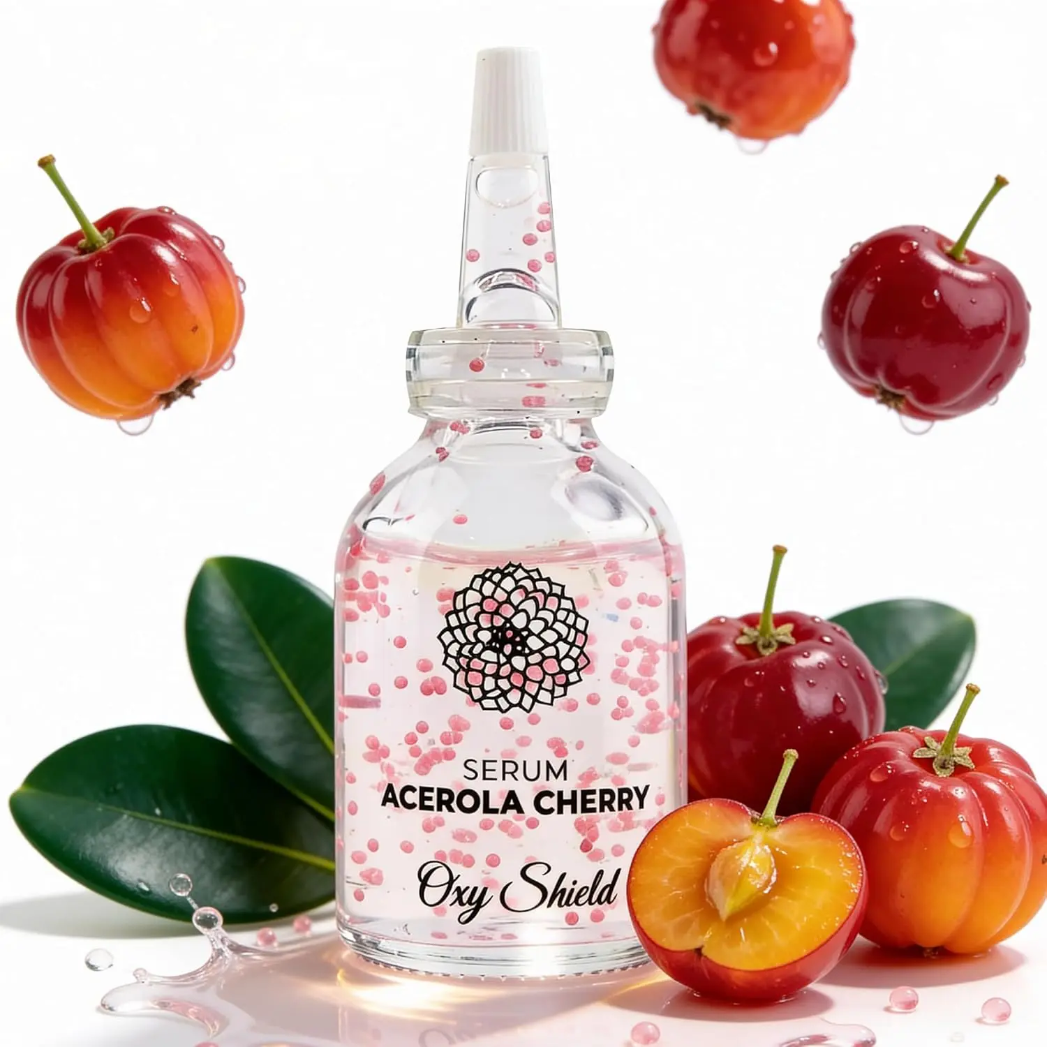 Dahlya Dew Acerola Oxy Shield Face Serum, Natural Vitamin C Brightening, Fades Dark Spots & Evens Tone, Brazilian Skincare, 30ml, Made in Brazil