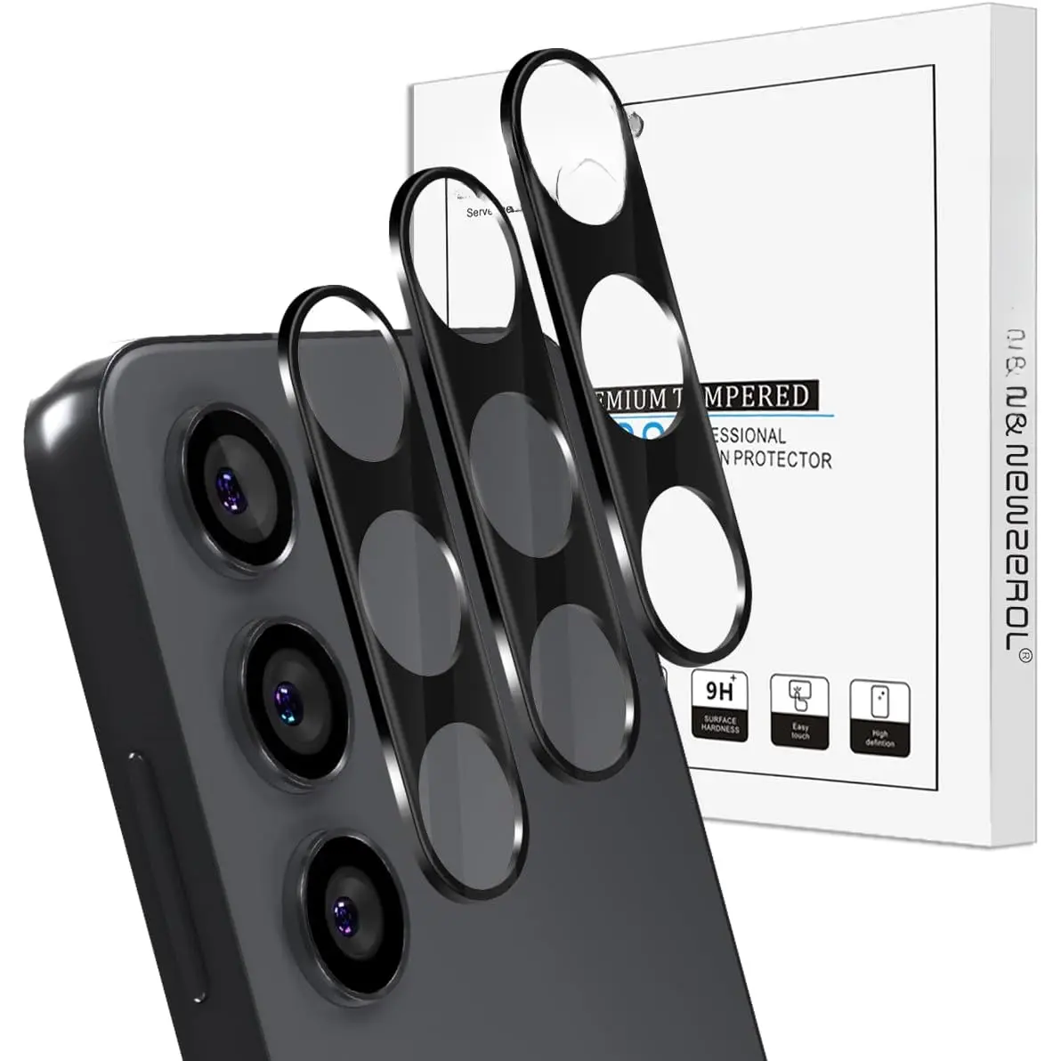 (3 Pack) Camera Lens Protector Compatible for  Galaxy S24/S23/S23 Plus (Not for S24 Plus/S23 FE) Protector de Camera Glass Anti-Scratch Case Friendly Not Affect Night Shots and Flash