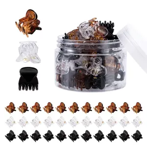 36 PCS Clear Mini Hair Claw Clips Great for Design Kids Adult Hairstyles White Plastic Hair Clips Small Decoration Buns Pining Bangs Strong Grip Multifunction Clamp Clips.