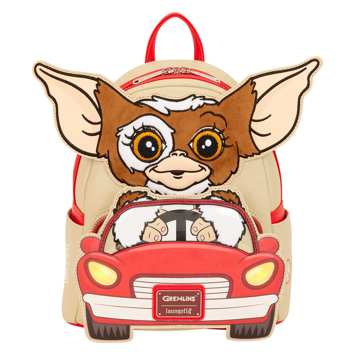 Gremlins Gizmo Plush Light-Up Mini Backpack, Sturdy Faux Leather, Adjustable Shoulder Straps, Car Gremlins Gizmo Plush Light-Up Mini Backpack, Sturdy Faux Leather, Adjustable Shoulder Straps, Car