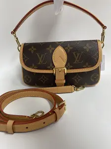 Pre-owned Louis Vuitton coated canvas Shoulder Bags LV Baguette Nano Diane 【BF 12U】