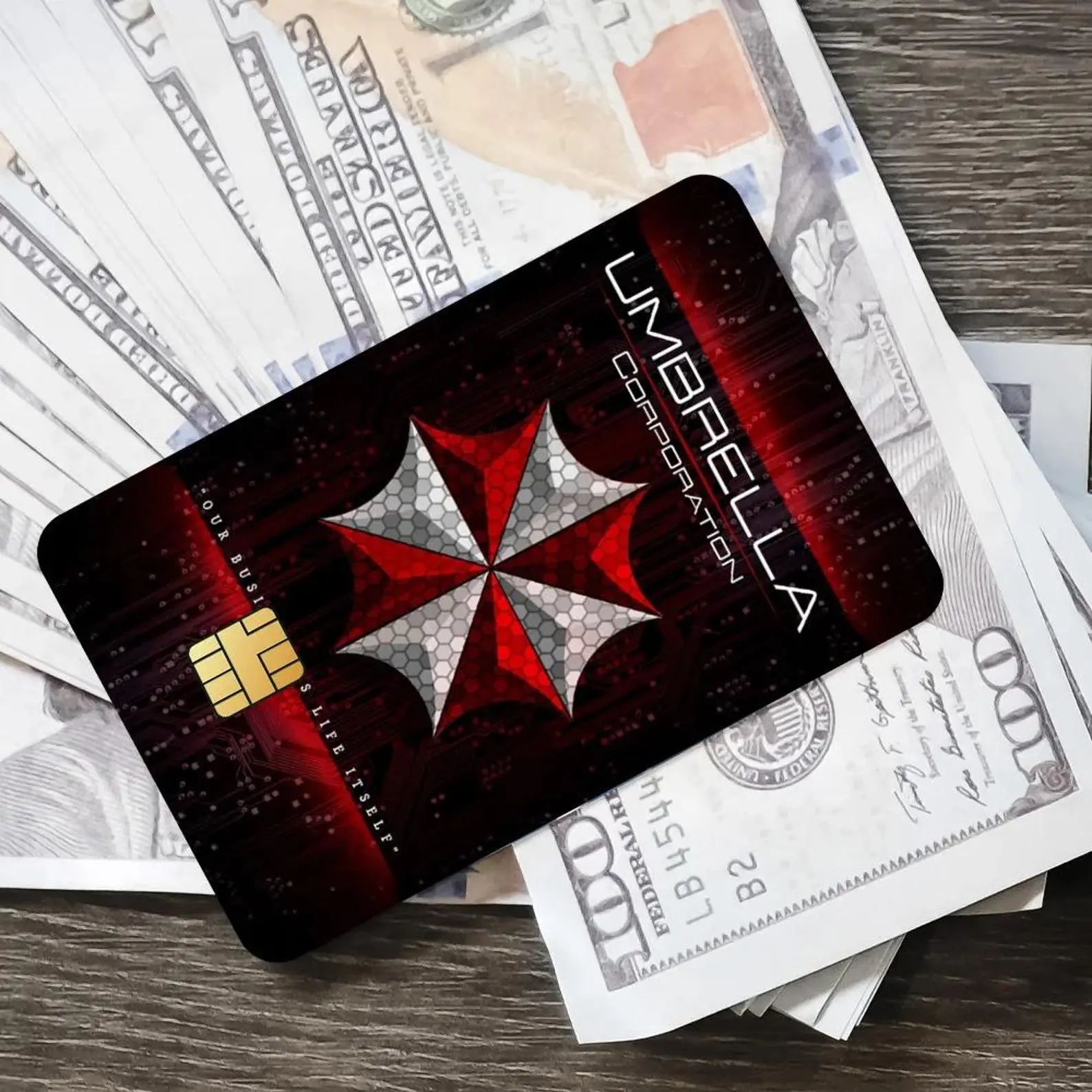 Umbrella  Credit Card Skin - Corporation Dedit card sticker - Corp Bank Gift For Fan