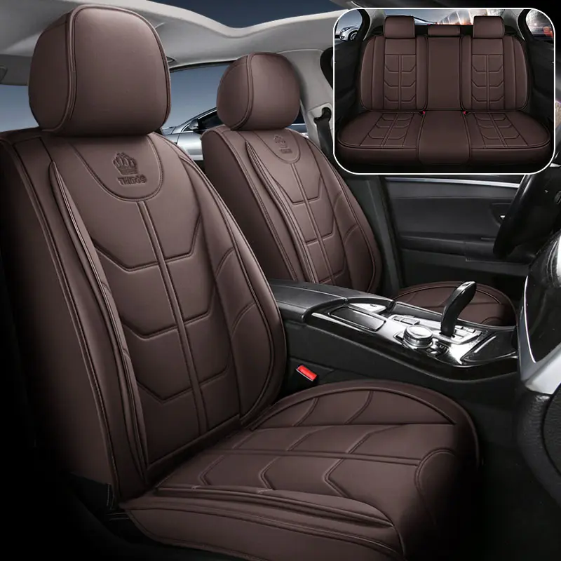 Waterproof Leather Car Seat Covers - Sleek & Stylish Protection for Moisture & Spills - Easy Installation & Removal - Ideal for Car Owners