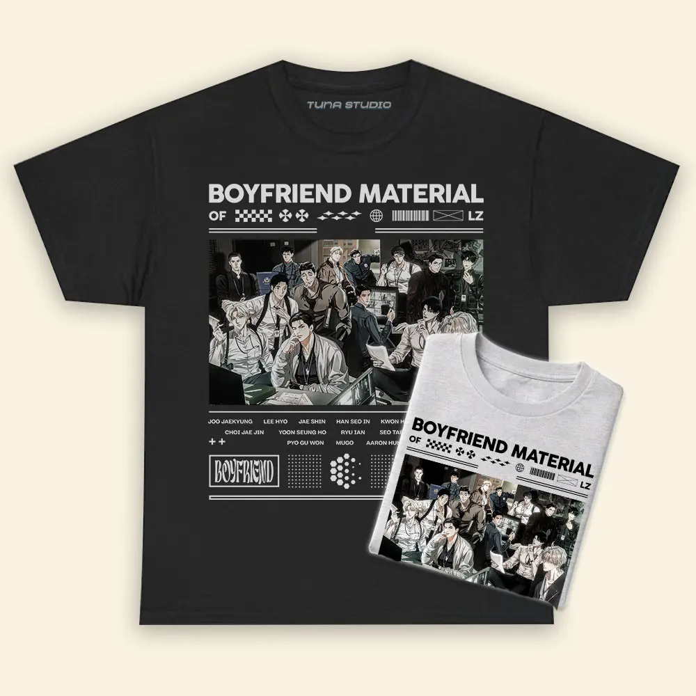 Boyfriend Lezhins Shirt, Jaekyung Doosik Seungho Manhwa Comic Novels T-shirt Sweatshirt Hoodie Gift For Fan Fabric Top Casual Printed Casual Soft Fit