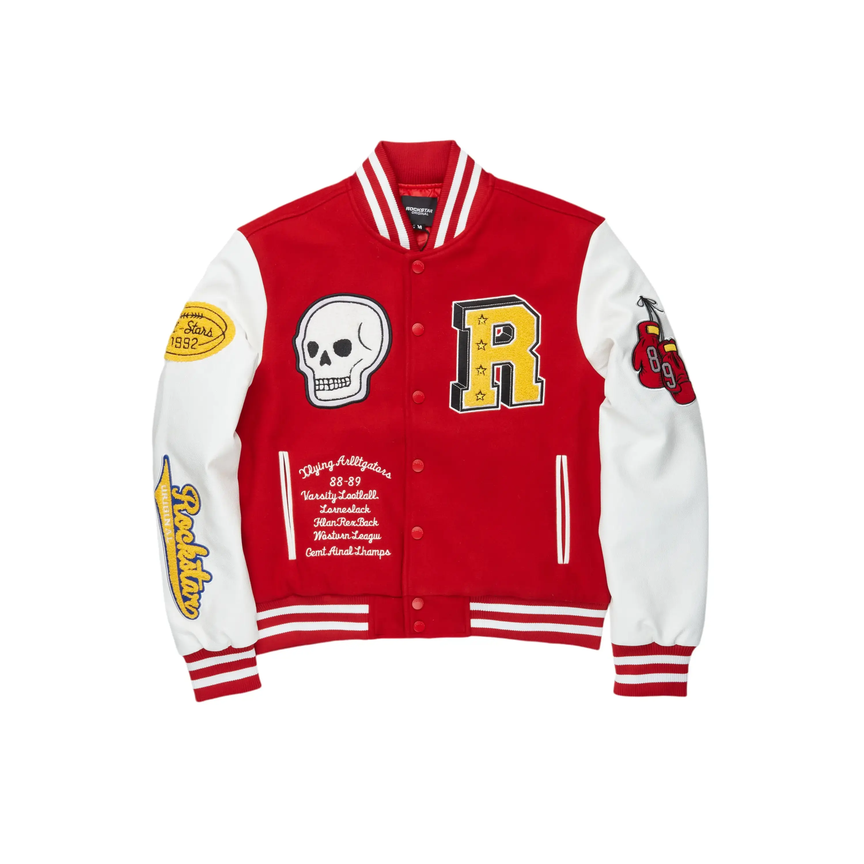 Eisen Red/White Varsity Jacket Eisen Red/White Varsity Jacket