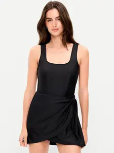 Old Navy Women's Matte Side-Tie Swim Dress