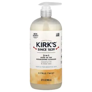 Kirk's 3-In-1 Head To Toe Nourishing Cleanser, Citrus Twist, 32 fl oz (946 ml)