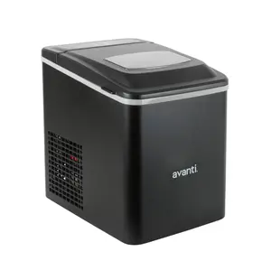 Avanti Mighty Ice 26lb. Countertop Bullet Ice Maker, Fast 6-Minute Ice Cycle, Self-Cleaning, Two Ice Sizes, Ultra Quiet, in Black (AVIM2625BK)