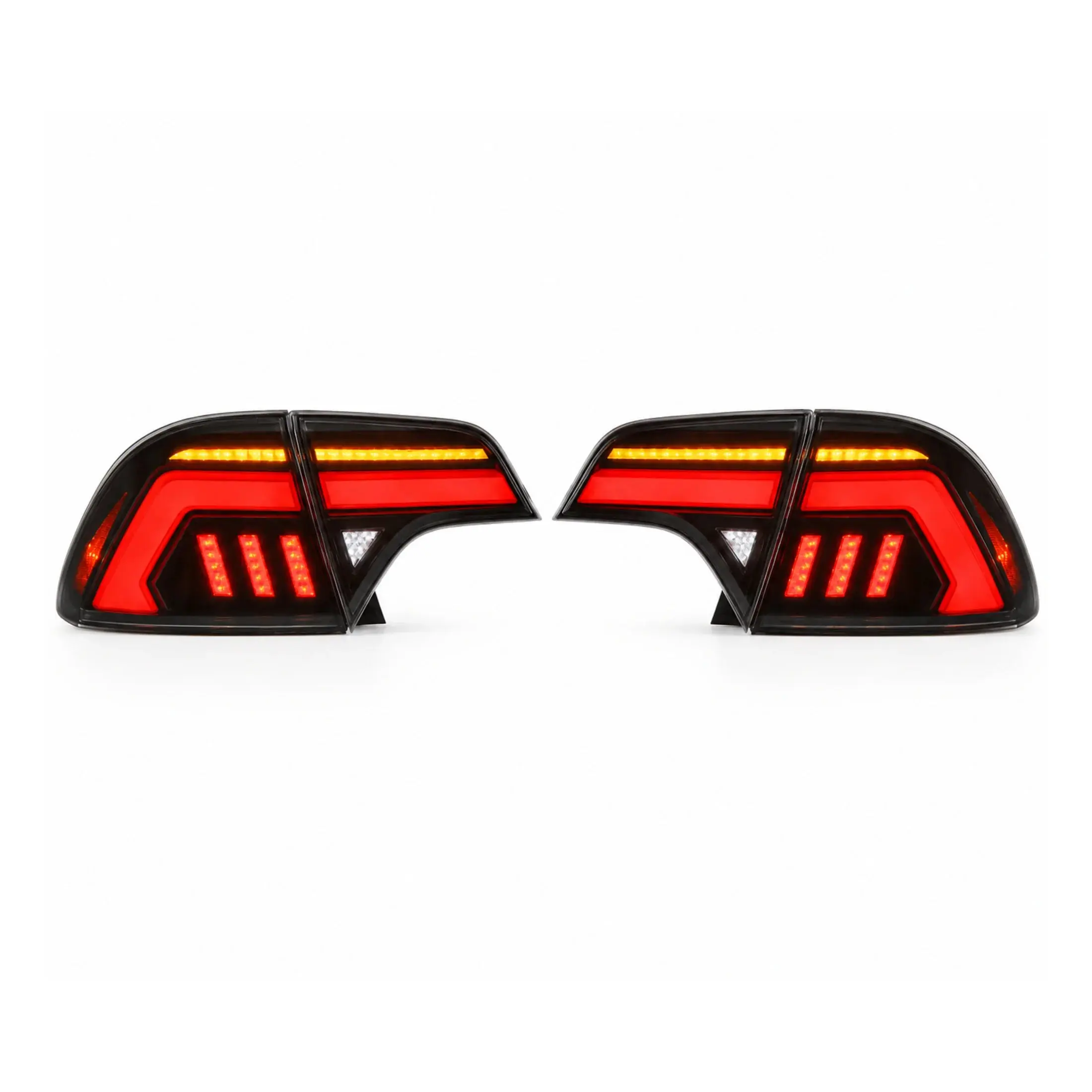 Sequential LED Tail Lights Assembly for 2006-2011 Honda Civic 8th Gen Sedan Only, Factory Look, Patented Optics, Plug-In Harness, Enhanced Night Driving Performance, Tail Light Set