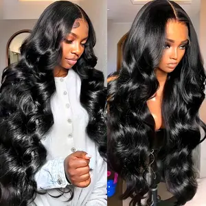 Cynosure 280 Density Lace Front Wig Human Hair Pre Plucked Pre Bleached HD Lace Frontal 13x6 FUll Lace Body Wave Wig With Baby Hair Affordable Human Hair Wigs For Women