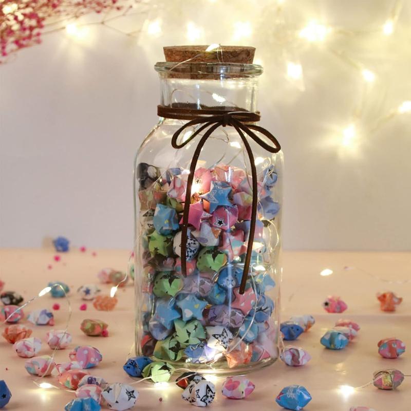 Origami Star Paper Strips Set 2240 Sheets with 4 Cute Cartoon Designs for DIY Handcrafts School Teaching and Creative Projects Crafting Supplies