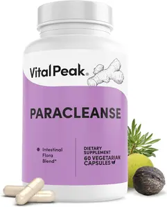 Vital Peak ParaCleanse – Powerful Gut Cleanse & Digestive Health Supplement with Olive Leaf Extract & Turmeric