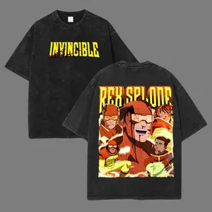 Red Splode Invincible Anime Double Sided Unisex Cotton Tee, Rex Splode Sweater Hoodie, Superhero Invincible War 2 Fans Shirt