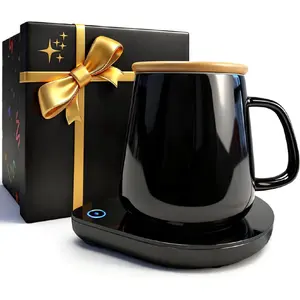 Mug Warmer with Cup Set, Coffee Warmer for Desk, Electric Mug Heater with Adjustable Temperature, 2025 Christmas/Birthday Gifts for Coffee Lover