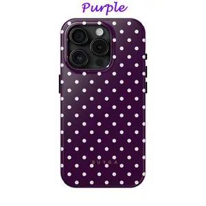 Polka dot pattern, durable, shock-absorbing 2-in-1 mobile phone case, suitable for iPhone 17 16 15 14 13 12 11 XS XR and other series models, can be given as a gift to friends or family