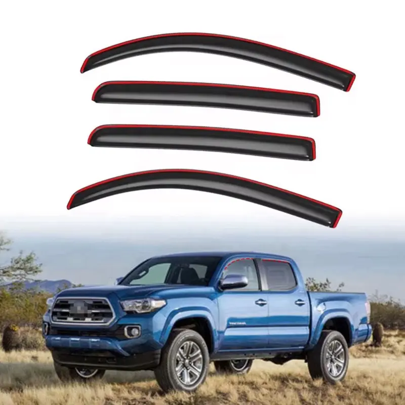 in  Vent Deflectors Window Visors rain Guards for 2016-2023 Toyo Tacoma Crew Double Cab, 4pcs    (In)