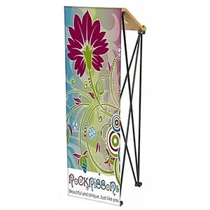 15 inch  Portable Podium with Custom Printed Banner, Easy No Tools Assembly19594