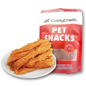 4-Pack(4 x 200g/7.05oz)Chicken Jerky Treats For Small, Medium, Large Dog, Made With Real Pure Chicken - Healthy, Easily Digestible, Dog Chews Long Lasting, And High Protein, Low Fat, Perfect Training Reward Snack For Dogs
