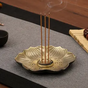 1pc, Plum Blossom Incense Stick Holder, Flower Shaped Metal Scent Incense Burner, Craft Ornament for Spa, Yoga, Meditation, Home Decor