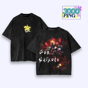 Limbus Company Don Quixote Vintage Bootleg Inspired Wash Tee, Retro Anime RPG Gaming Graphic Unisex T-Shirt, Project Moon Hero Throwback Heavyweight Sweatshirt, Dynamic Crimson Nostalgia Oversized Streetwear Hoodie And Tank Top Apparel